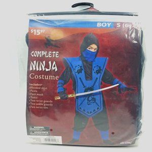 Fun World Complete Ninja Boys S 6-7 Halloween Costume Party Dress Up 7 Piece Set